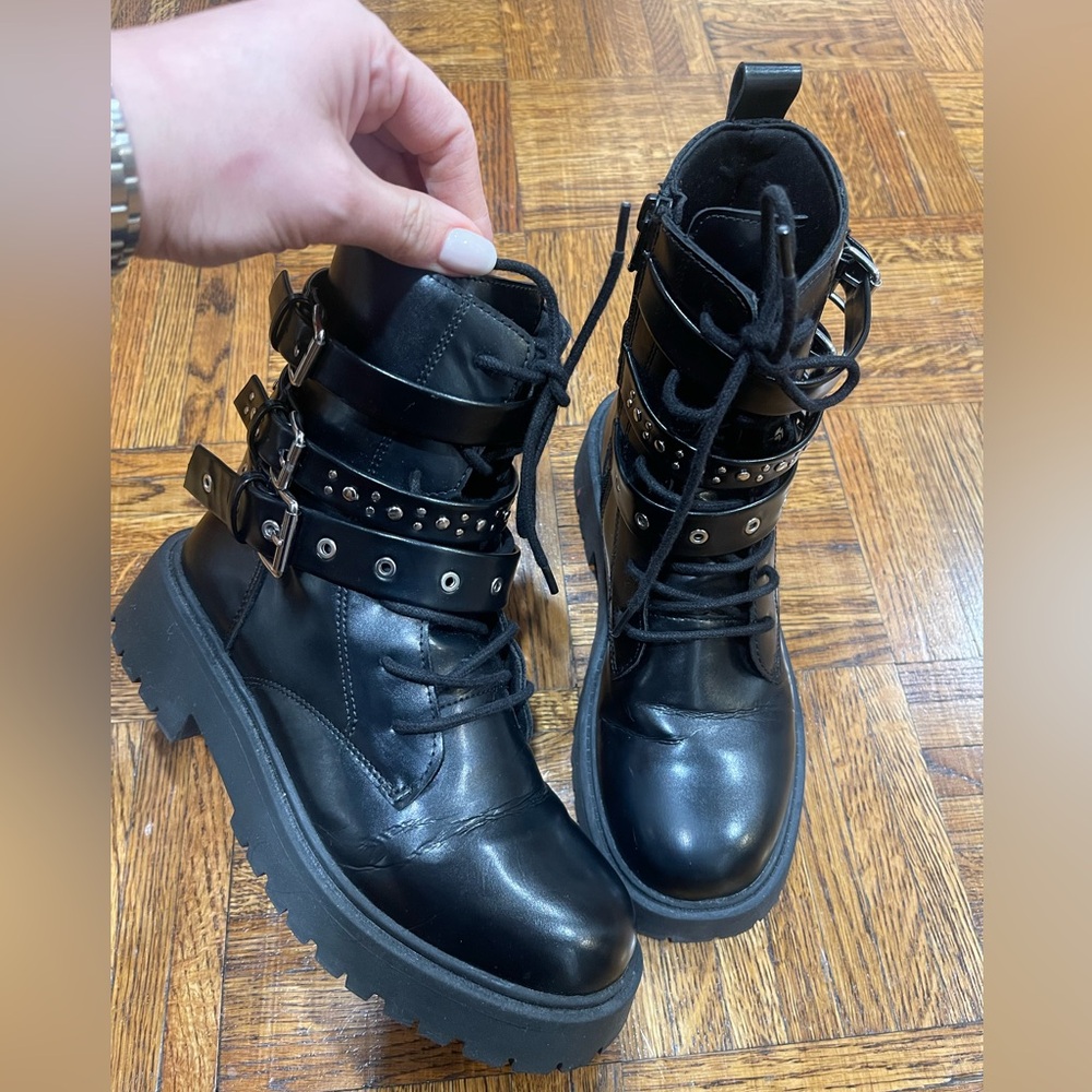 Zara Girls Black Ankle Boots